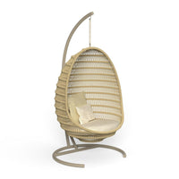 Outdoor Rattan Woven Egg Chair Swing for Patio Balcony Garden