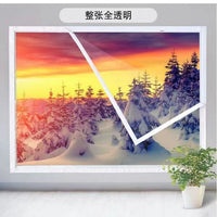 Winter Window Insulation Film Self-Adhesive Transparent Curtain Windproof Dustproof Thermal Plastic Sheet with Magic Tape