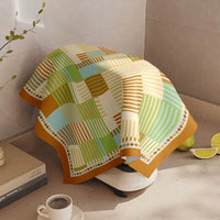 Colorful Patchwork Dust Cover for Coffee Machine Microwave Refrigerator