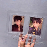 Acrylic Rotatable Double-Sided Photo Frame for 3-inch Instax Mini Cards, Desktop Display