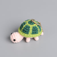 Handmade Crocheted Turtle Keychain Charm for Gifts and Decorations