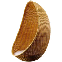 Outdoor Wicker Rattan Hanging Egg Chair with Stand for Patio Balcony Garden