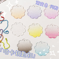 DIY Glitter Gradient Acrylic Keychain Blanks with Chain