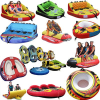 Inflatable Towable Tube for Boating and Water Sports, 1-4 Person