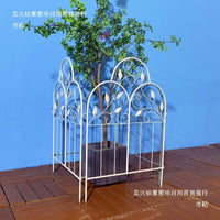 European Style Wrought Iron Garden Fence Panel for Outdoor Flower Beds and Yard Decor