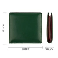 Men's Genuine Leather Bifold Wallet with Box Coin Pocket