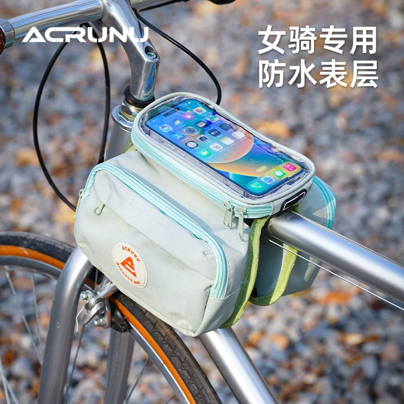 Arielun Bicycle Front Frame Bag for Mountain & Road Bikes, Cycling Storage Phone Bag