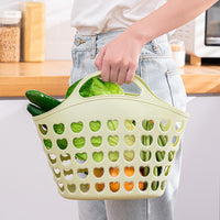 Portable Plastic Storage Basket for Home, Shower, Vegetables, and Fruits