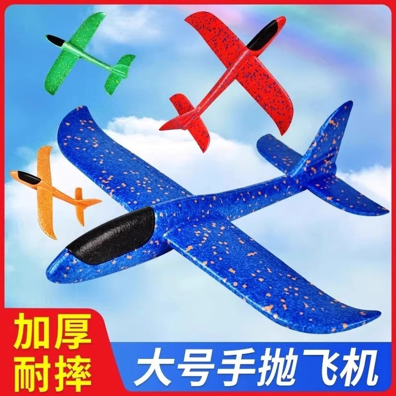 49cm Large Hand Launch Glider Foam Airplane with LED Light for Outdoor Play