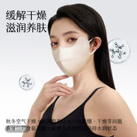 Summer Silk Sun Protection Mask for Women, Breathable Mulberry Silk Face Mask with Eye Corner Protection