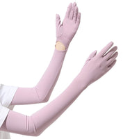 2024 Summer UV Protection Arm Sleeves for Outdoor Cycling, Nylon Ice Silk, Extended Gloves