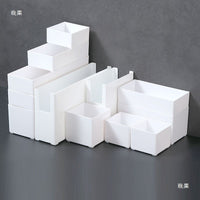 Rectangular Plastic Planter for Succulents and Seedlings, White