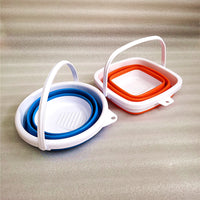 Foldable Silicone Fishing Bucket Portable Thickened Collapsible Water Pail for Outdoor Fishing and Car Use