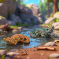 Miniature Alligator Figurines for Aquarium and Garden Decor