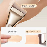 Angled Crescent Foundation Brush for Seamless Blending and Concealing