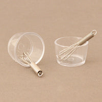 Dollhouse Miniature Kitchen Utensils Set - Whisk, Bowl, Cup for DIY Scene Decor
