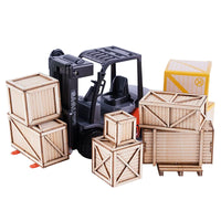 1:35 Scale Military Model Scene Wooden Crates and Pallets Kit