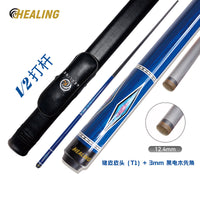 Wooden Rear Handle Carbon Fiber Front Shaft 12.4mm Billiard Cue Stick Set for Members, Factory Direct Supply