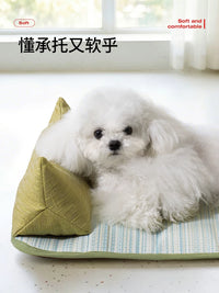 Pet Cooling Mat for Dogs and Cats - Summer Rattan Sleeping Pad