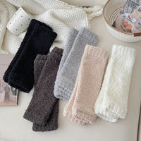 Winter Thermal Coral Fleece Knee and Thigh Warmers with Foot Stirrups