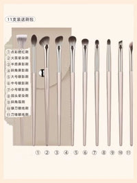 Beginner Eye Makeup Brush Set with Soft Bristles for Eyeshadow, Blush, and Blending