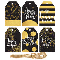 Happy New Year Gift Tags Bookmarks Party Decorations (60 Pcs)