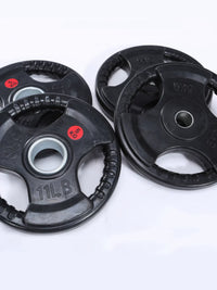 Rubber Coated Cast Iron Barbell Weight Plates for Home Gym and Fitness, Standard 3cm Hole