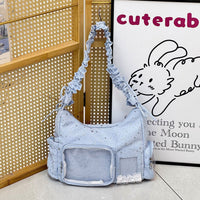 Korean Style Star Ita Bag Transparent Shoulder Bag for Students
