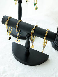 Vintage Black Bracelet Display Stand for Jewelry Organization and Photography Props