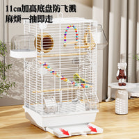 Large Acrylic Bird Cage for Parakeets Cockatiels Lovebirds Finches