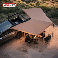270-Degree Quick Setup Car Side Awning with Blackout Coating for Outdoor Camping