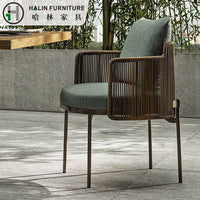 Outdoor Wicker Dining Table and Chair Set for Patio Garden Cafe
