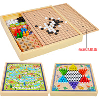 Kids 6-in-1 / 40-in-1 Multi-Game Board Set for Children, Educational Tabletop Toy Gift