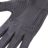 Suede Warm Touchscreen Gloves for Men and Women - Winter Outdoor Cycling Driving Half-Finger Flip-Top Design