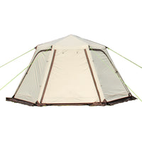 Portable Hexagonal Pop-Up Camping Tent for 4-6 People, Double Layer Waterproof Outdoor Shelter