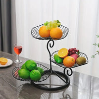 Modern Nordic Style Iron Art Fruit Basket for Living Room