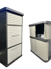Outdoor Garden Storage Cabinet with Lock, Waterproof and Dustproof, Large Capacity