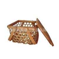 Handwoven Bamboo Gift Basket for Festivals and Storage