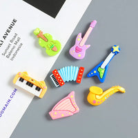 Cartoon Mini Guitar Instrument Resin Charms for DIY Crafts, Phone Cases, and Hair Clips