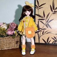 BJD Doll Clothes Set for 30cm Dolls - Autumn/Winter Casual Sweater & Skirt Outfit