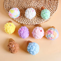 Crochet Ice Cream Keychain Pendant Cute Simulation Sweet Cone Bag Charm DIY Accessory