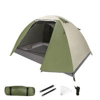 Portable Lightweight Double-Layer Waterproof Windproof 2-Person Camping Tent for Hiking and Mountaineering