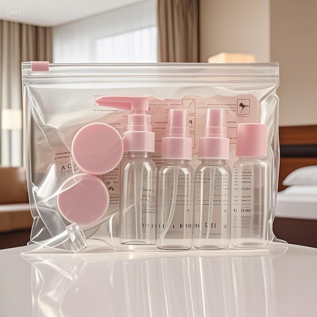Travel Bottle Set Portable Refillable Spray Bottles for Cosmetics and Skincare