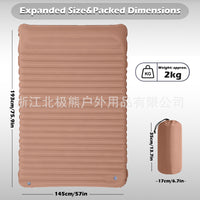 Outdoor Camping Inflatable Sleeping Pad with Built-in Foot Pump, 10cm Thick TPU Lightweight Air Mattress for Tent