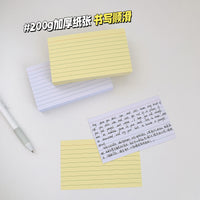American Style Index Cards, 200g Thick Lined Memo Cards, 3-inch for Students and Drafts