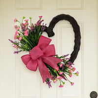 Lavender Heart Wreath for Valentine's Day and Spring Decor