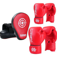 Kids' and Adults' Boxing Gloves & Focus Mitts Set for Training, Muay Thai, Kickboxing