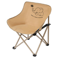 Kids Portable Moon Chair Folding Camping Stool with Backrest for Outdoor Picnic Fishing