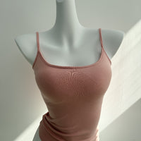 Women's Double-Layer Tank Top with Removable Chest Pads, Slimming Camisole for Summer