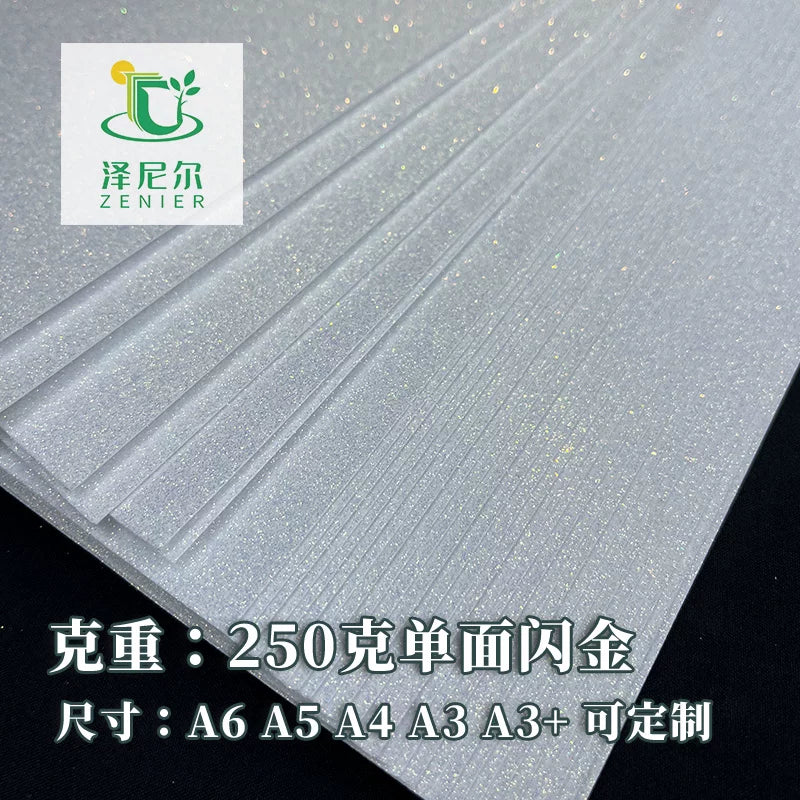 A3/A4 Glitter Pearlescent Cardstock for DIY Crafts and Inkjet Printing